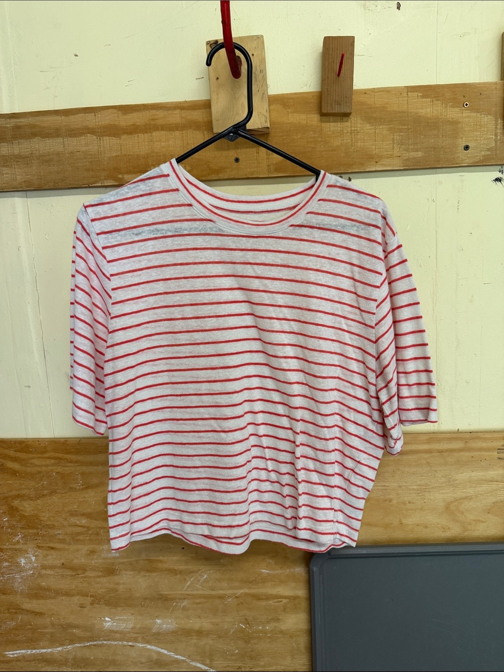 Universal Striped Red & White Tee